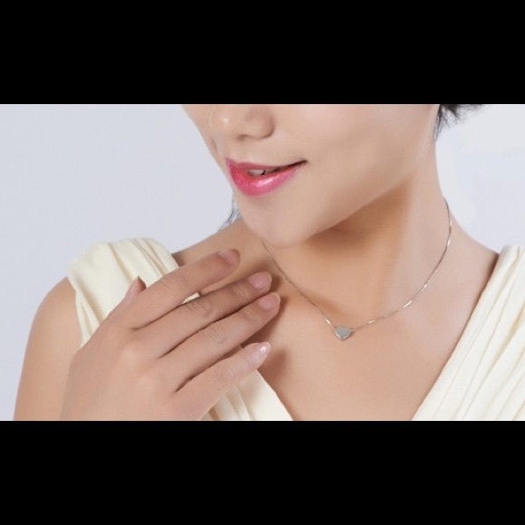 🌷 STERLING SILVER (925) HEART NECKLACE, DENT SALE - Picture 4 of 4